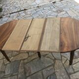 Round table 6 feet 3 solid walnut extensions