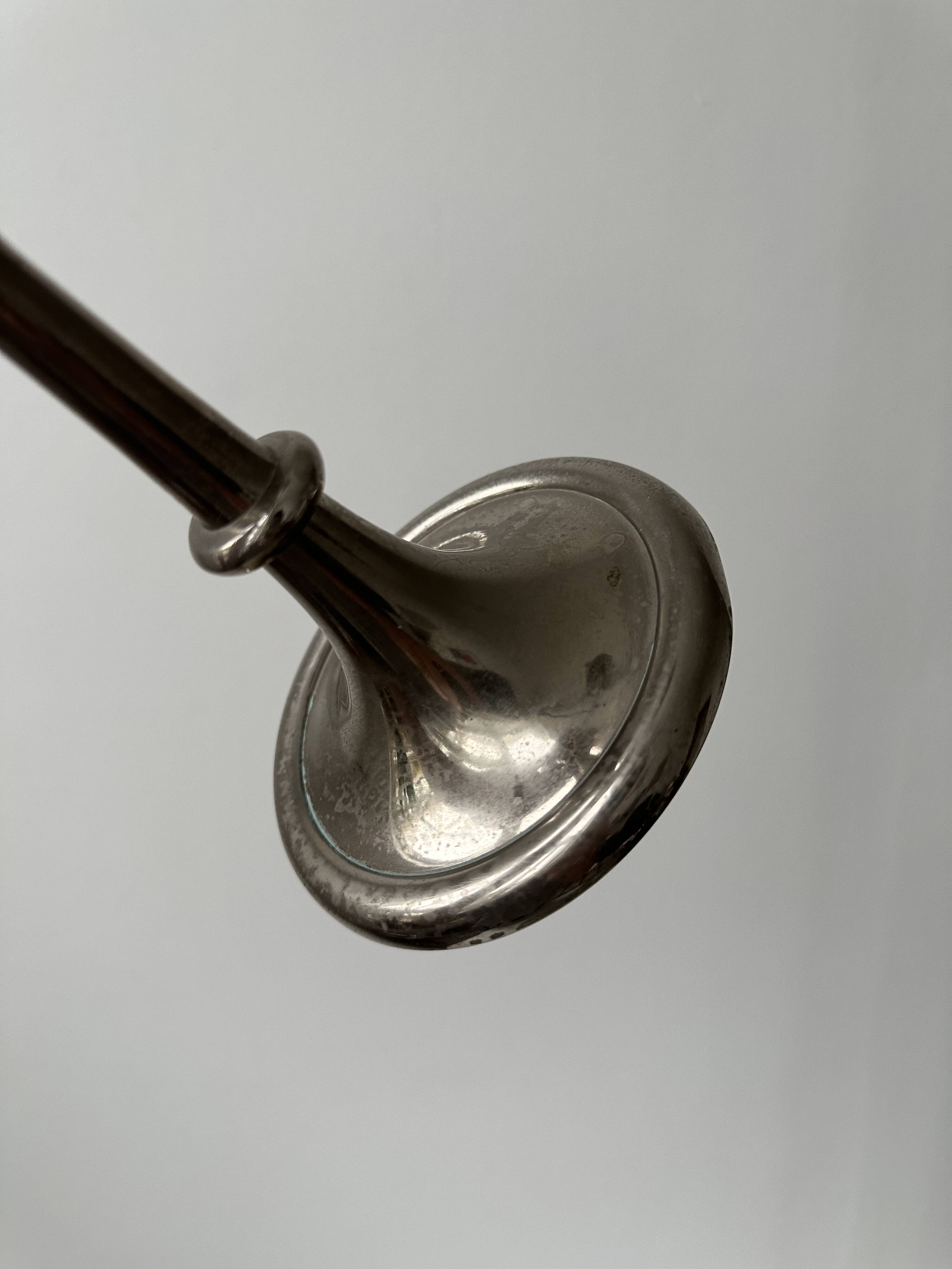 3-light candlestick in silver metal