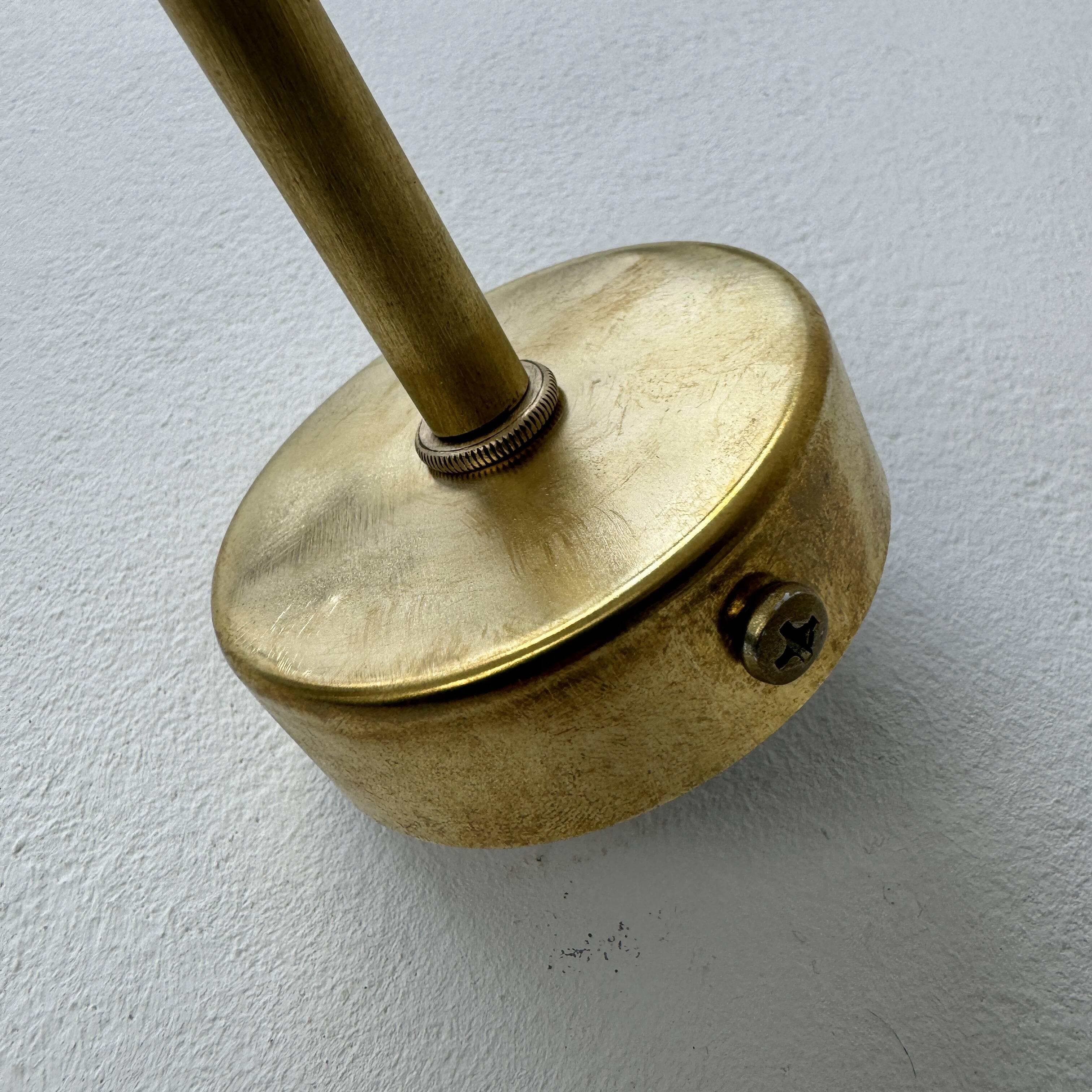 PAIR OF OLD VINTAGE OPALINE AND BRASS Sconces
