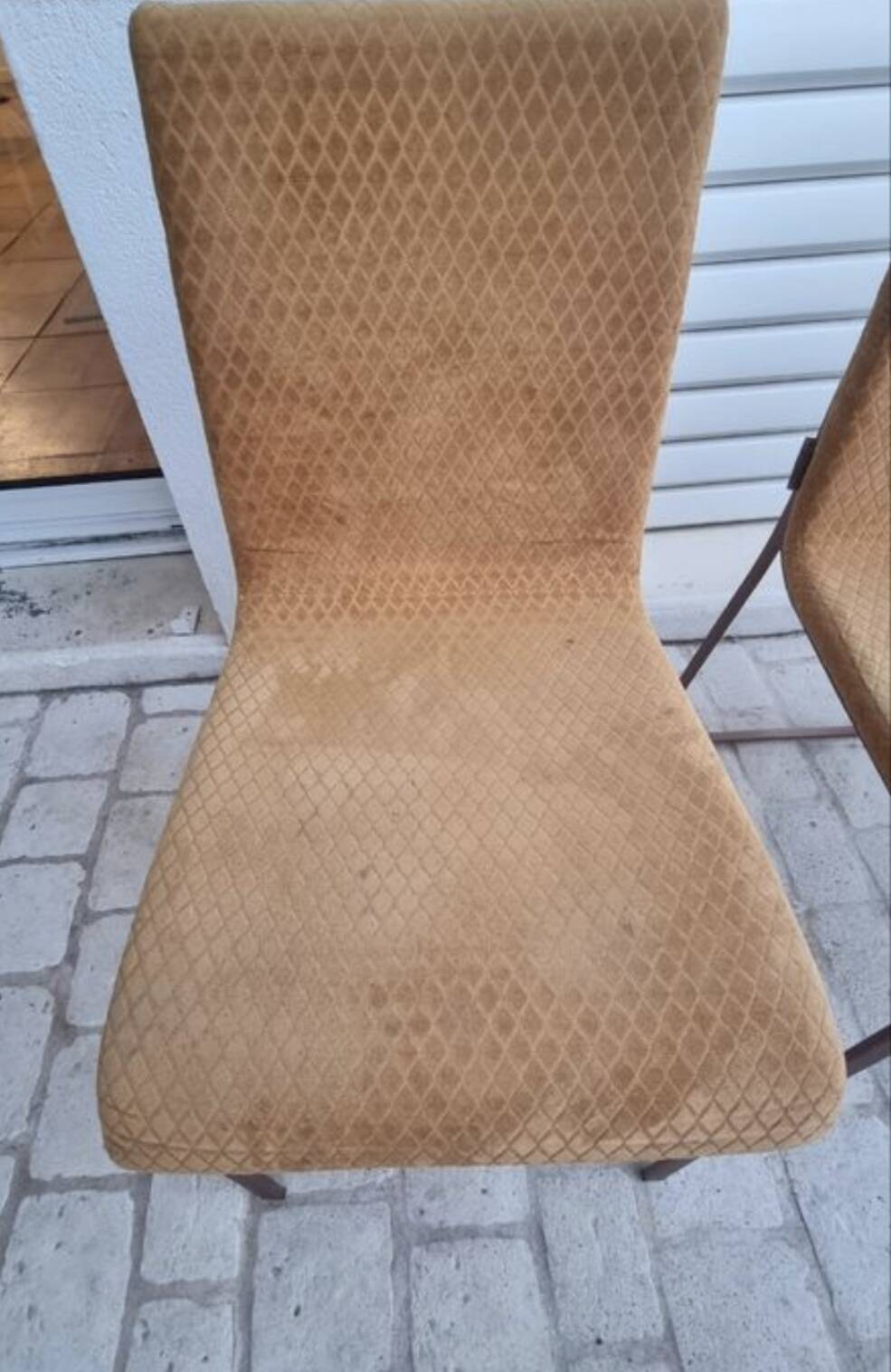 Set of 6 velvet chairs and armchairs
