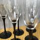 6 champagne flutes Luminarc pied noir