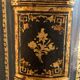 Leather paper basket, imitation bindings old books