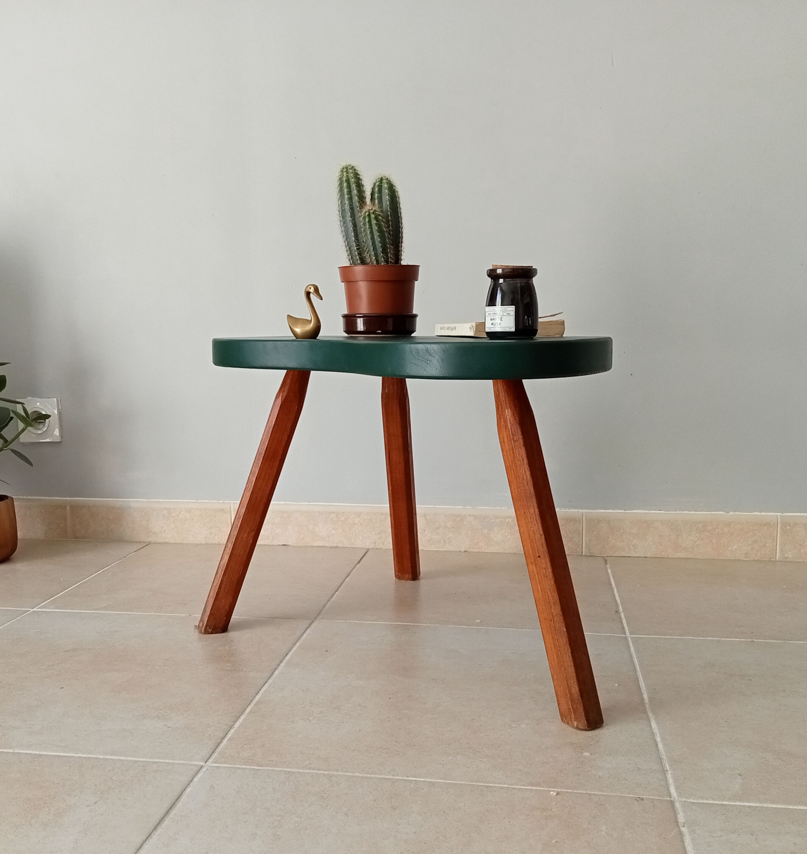 Vintage coffee table solid oak bean 60s /70