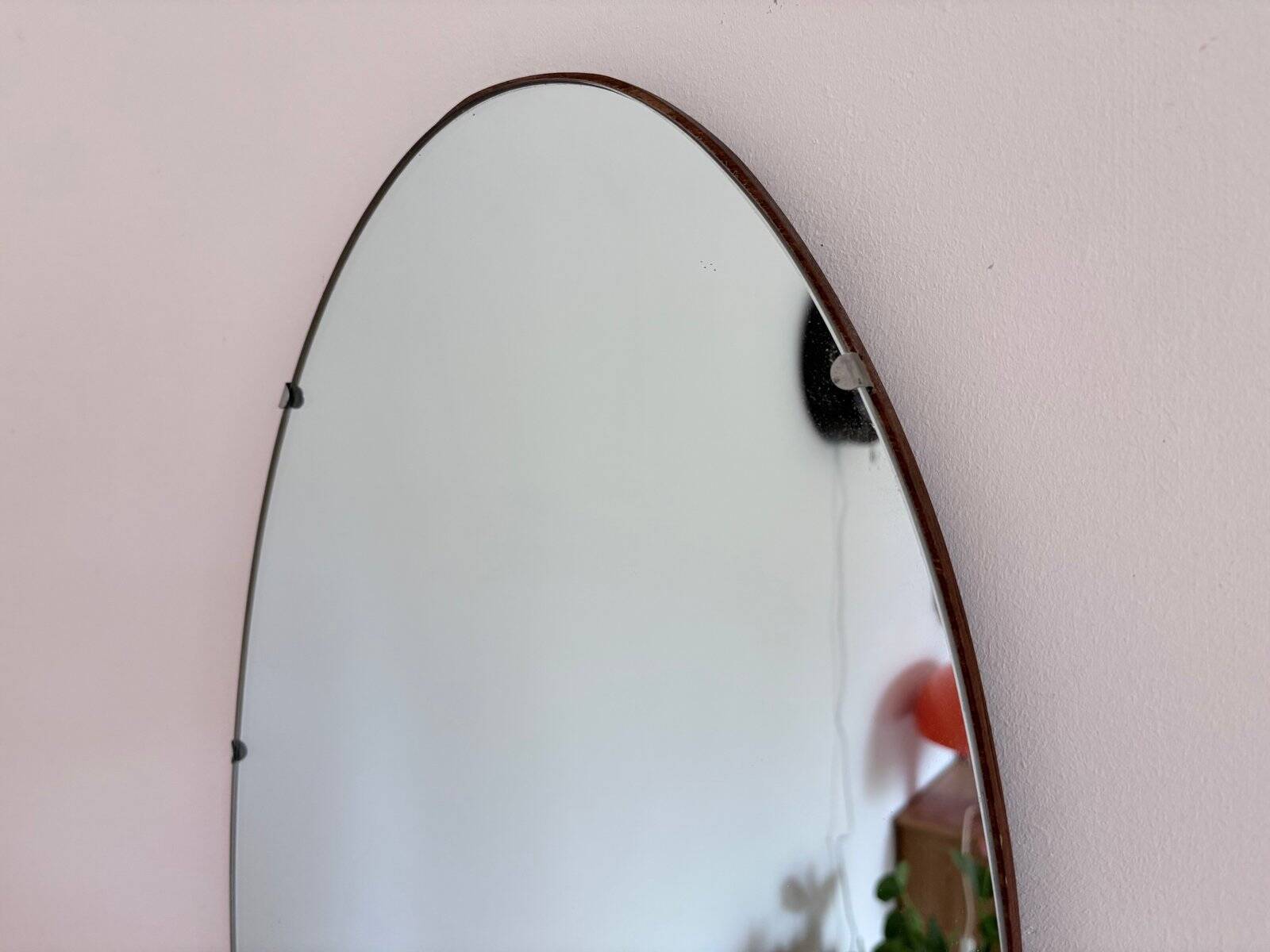 Vintage oval rockabilly mirror, 1960s