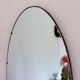 Vintage oval rockabilly mirror, 1960s