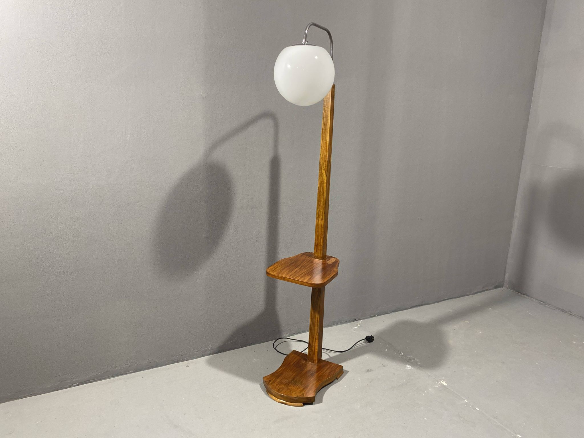 Lampe de sol art déco, années 1930, Tchécoslovaquie