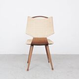 set of 2 vintage plywood dining chairs