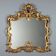 Miroir ancien en bois sculpté et doré, Italie, début XXe siècle