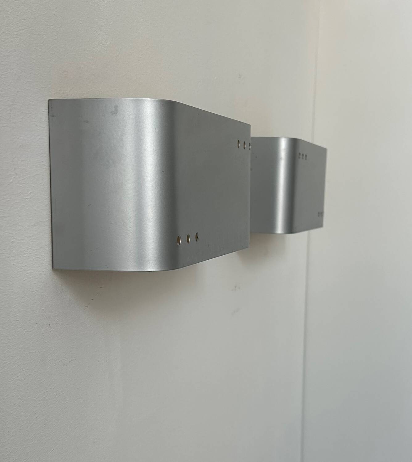 Pair of vintage wall lights, metal, France 1970