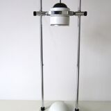Adjustable desk lamp in chrome and metal, eighties