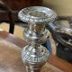 Pair of silver metal candlesticks - early 20th century