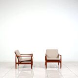 2 chaises longues en teck par Skive Mobelfabrik