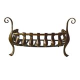 Old cast iron and brass log holder