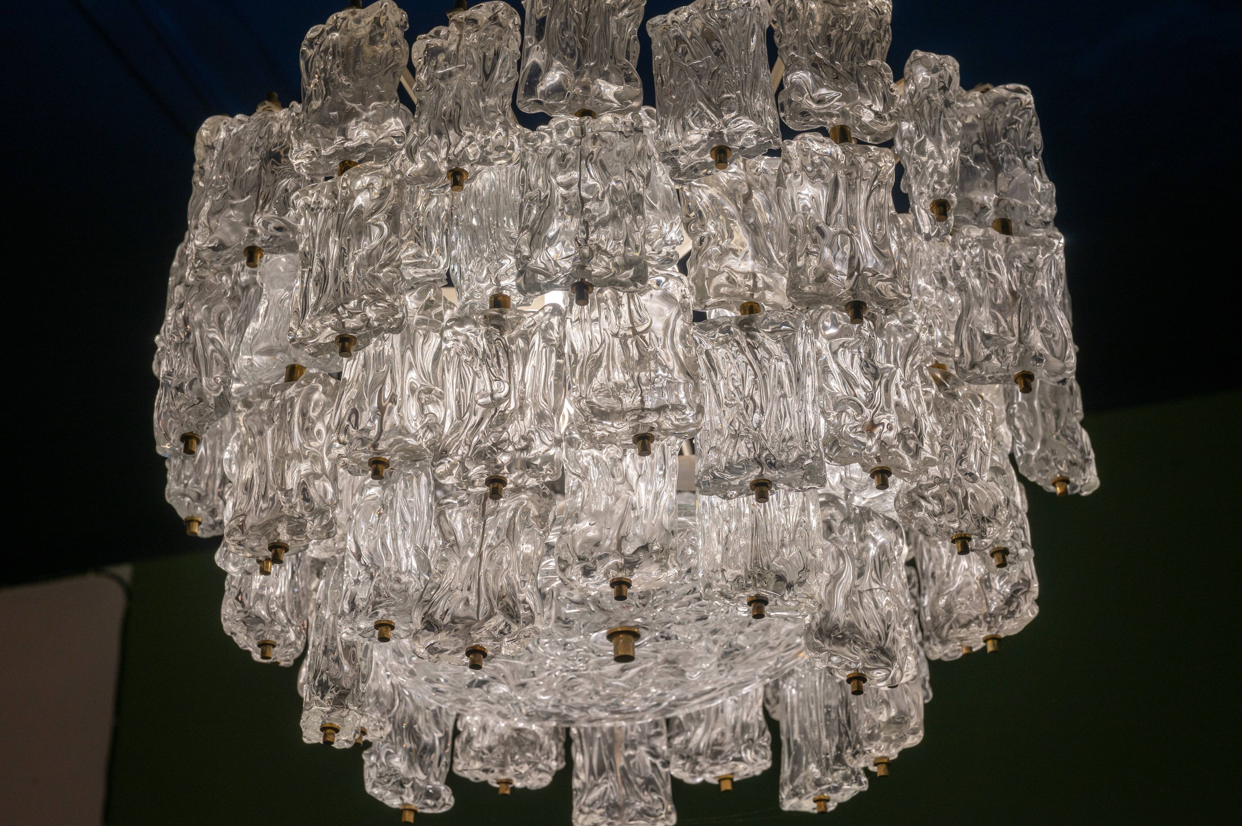 Lustre en verre vintage d’Aureliano Toso pour Venini, années 1960