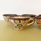 Lot of 5 vintage MBFA Pornic glazed stoneware cups - 1960s/70s
