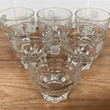 6 silkscreened vintage glasses