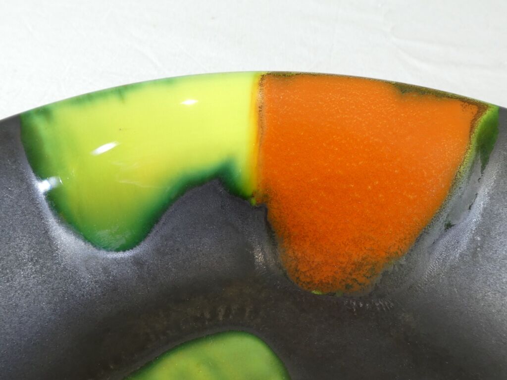 Fruit cup in black ceramic matte