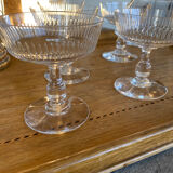 5 crystal champagne glasses