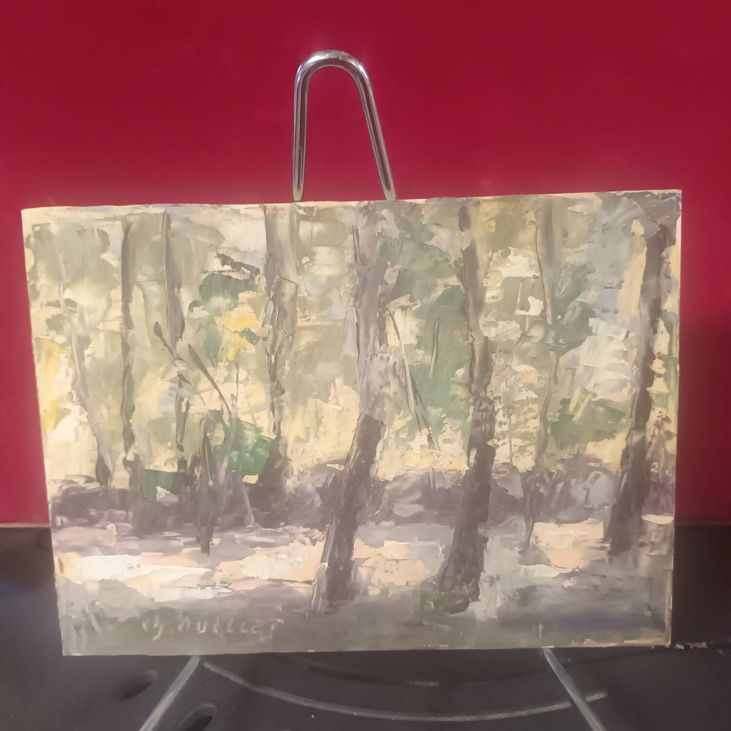 Landscape painting signed Quillet