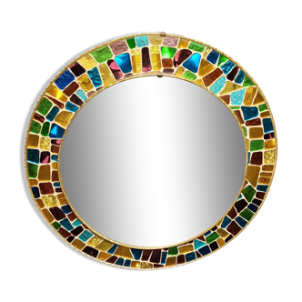 Miroir mosaïque de verre 1950