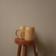 Duo in ceramic stoneware vintage mugs handcrafted Scandinavian country decoration