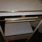 Old bedside on wheels