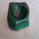 Cendrier en bloc de malachite solide vintage / Vide-Poche — Géométrique lourd de 1,34 kg
