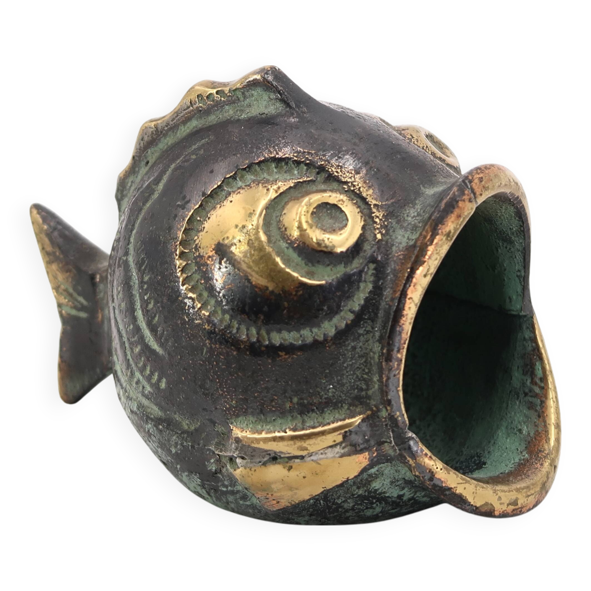 Bronze fish ashtray, 1950s