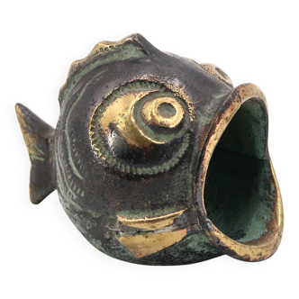 Bronze fish ashtray, 1950s