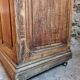 Antique French oak shop counter, kitchen island on wheels, circa 1880–1900.