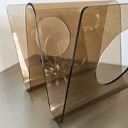 Vintage magazine rack 1970 Michel Dumas for Roche Bobois