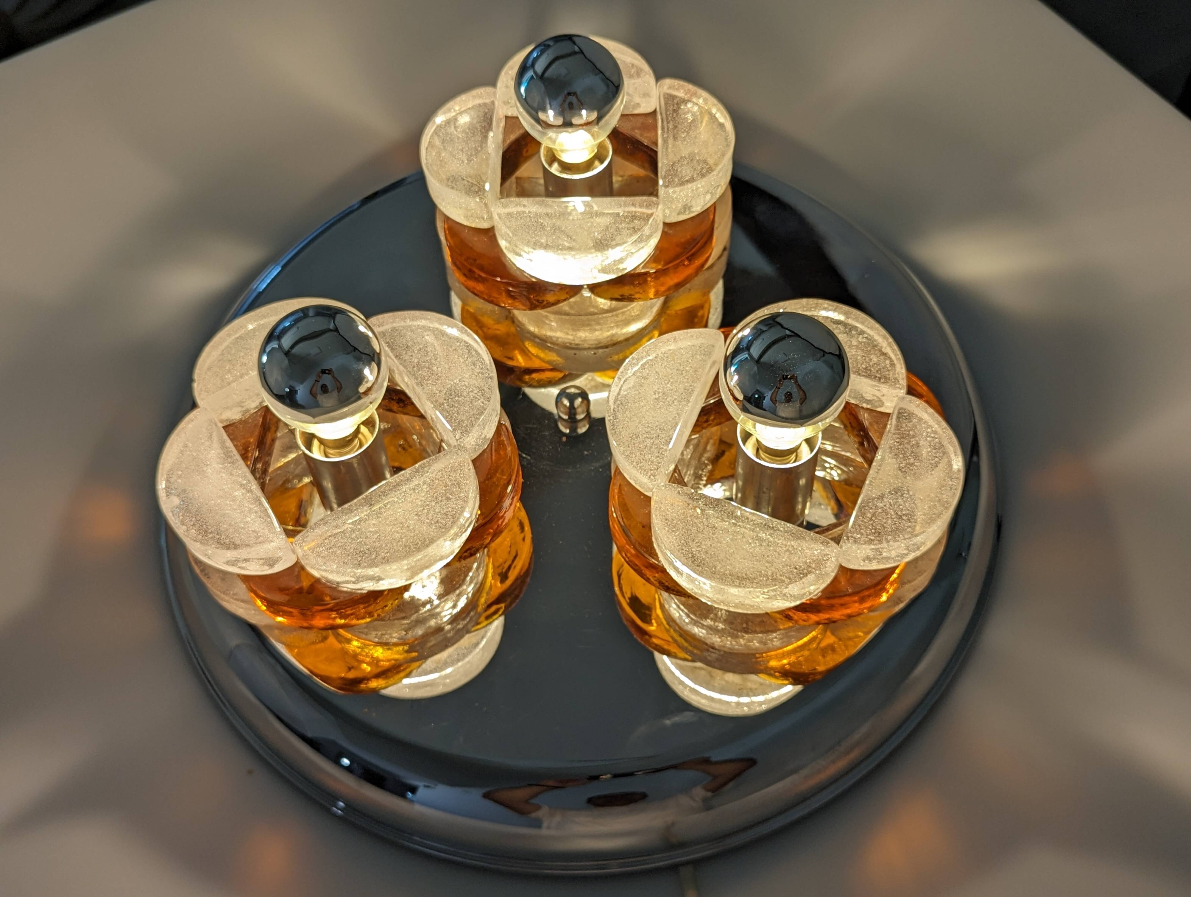 Murano glass ceiling lamp by Albano Poli for Poliarte 1970s