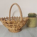 Wicker braided basket