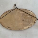 Miroir oval biseauté ancien 65cm
