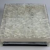 60s 70s ice glass flush mount ceiling lamp by Kaiser Leuchten Germany