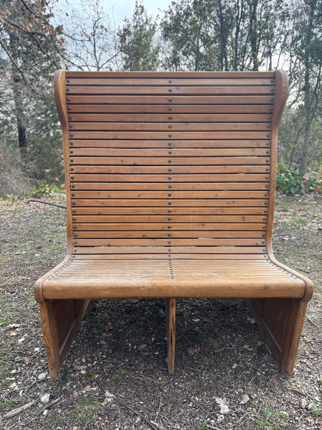 Old double-sided bench
