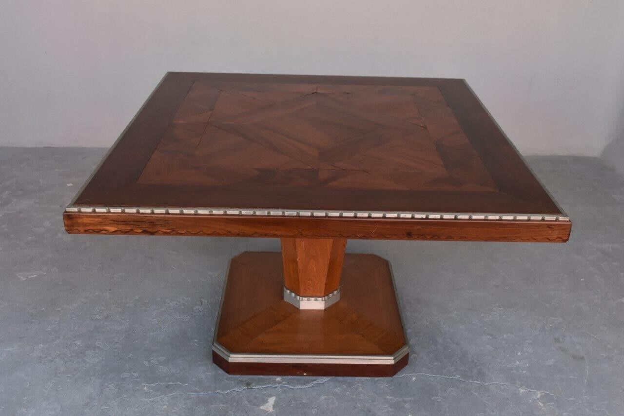 Square Deco 1930 rosewood side table