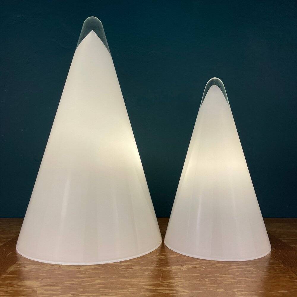 Cone table lamps Murano, Italy, 1970s, set of 2