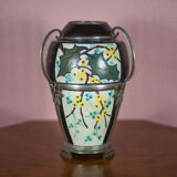 Ceramic vase with silver frame, vase signed by Argyl, Art Nouveau vase, art deco, collection
