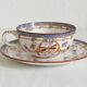 Tasse à café en terre de fer décor Minton mauve Sarreguemines fin XIXe
