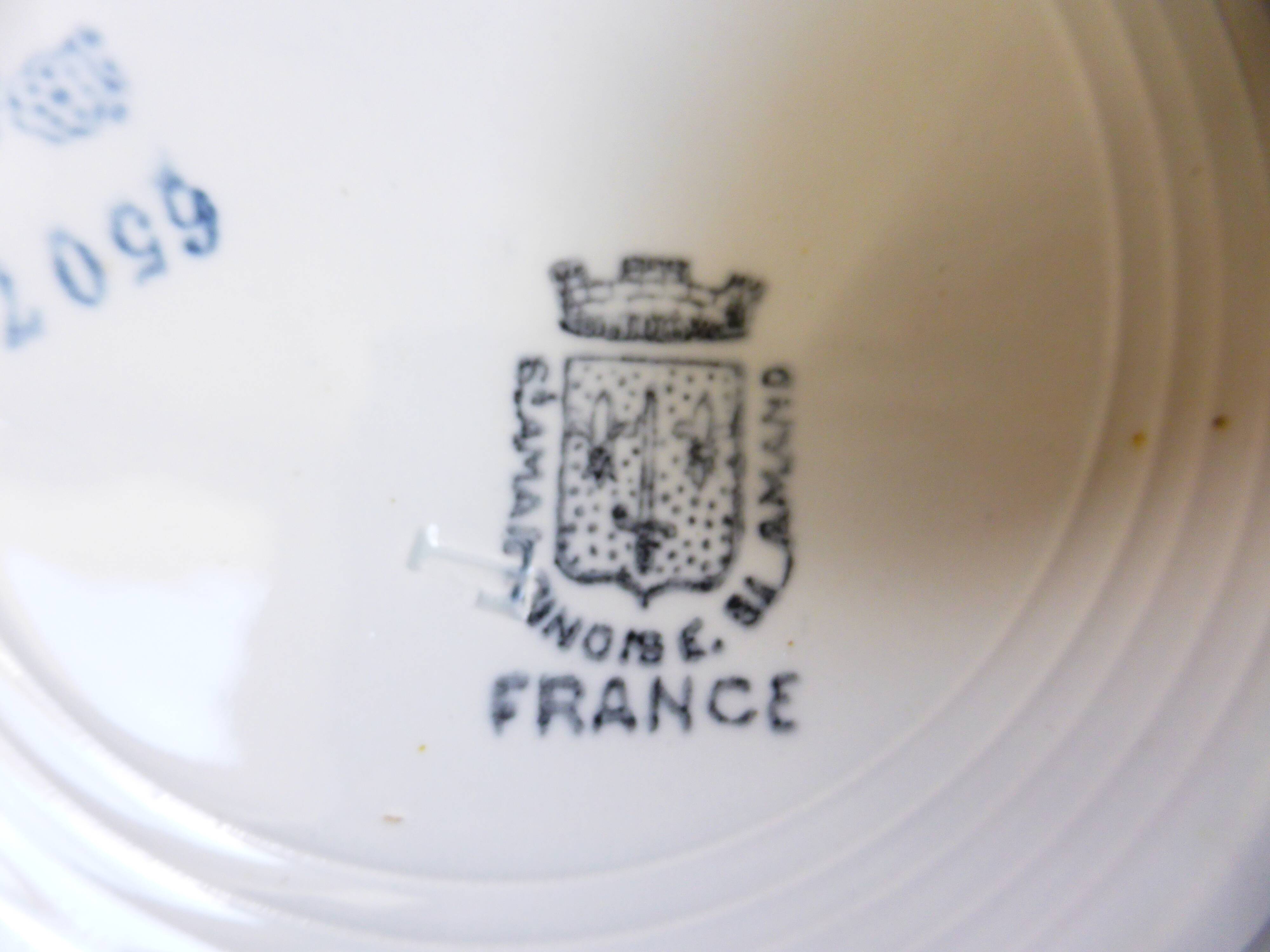 4 vintage deep plates from St Amand 220643
