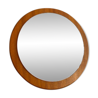 Round teak mirror circa 1960