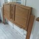 Headboard for a 160 bed in solid walnut. Unique piece made from old elements.
