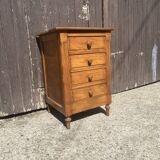 4-drawer solid oak chest of drawers