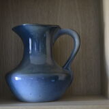 Blue pitcher in artisanal sandstone