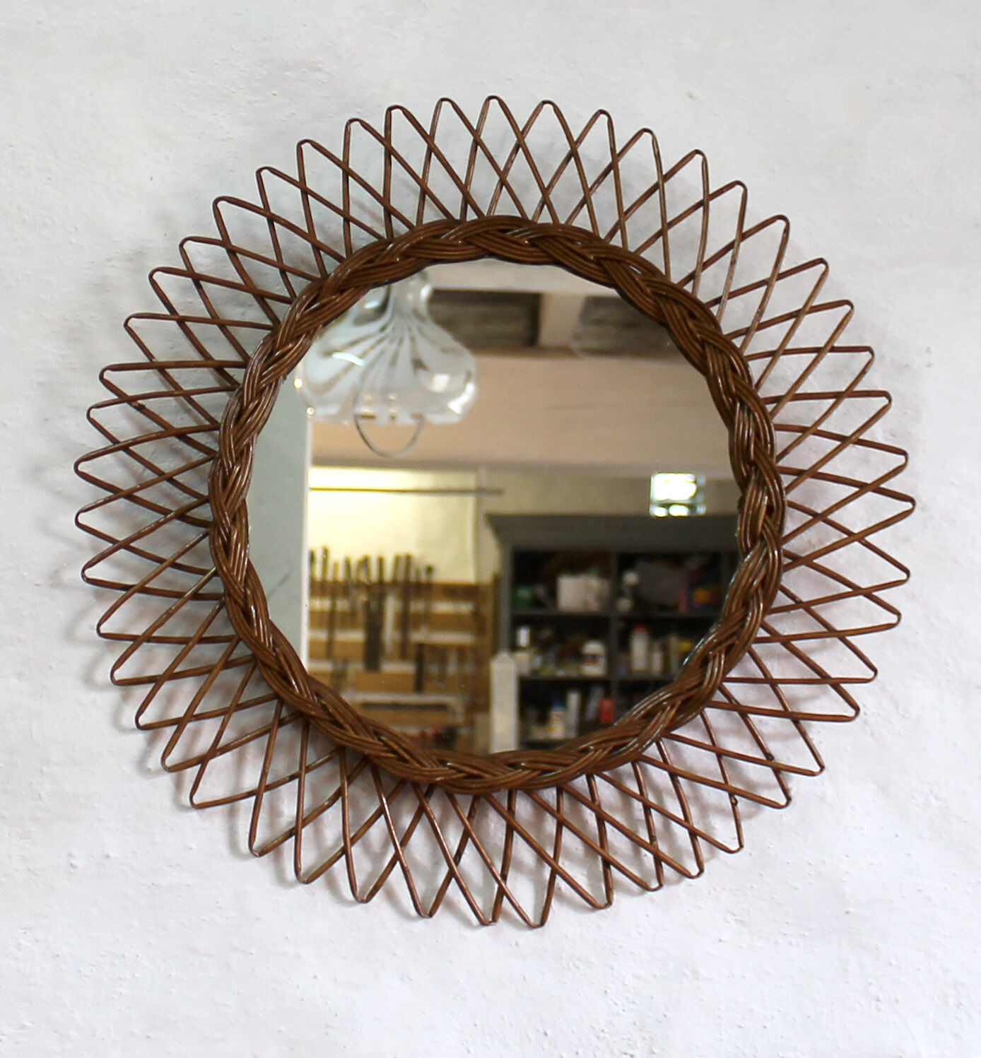 Rattan mirror - 29cm