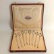 Box of 8 spoons silver metal cocktail straw 30s