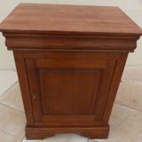 Large jam jar in solid cherry wood with its secret drawer and one door