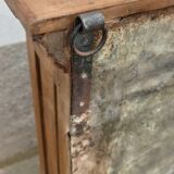 Old wooden glazed wall cabinet