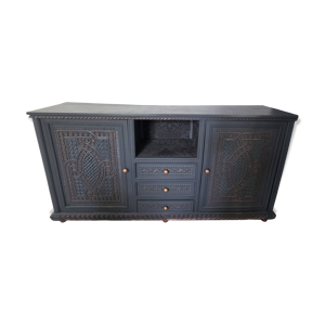 Buffet syrien gris anthracite - cuivre